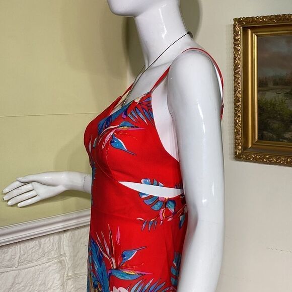 Forever 21 Tropical Print Cutout Jumpsuit - Picture 11 of 12